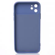Силиконовый чехол CAMERA PROTECTION для iPhone 11 серо-синий