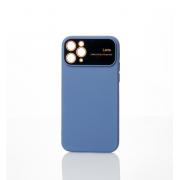 Силиконовый чехол CAMERA PROTECTION для iPhone 11 Pro серо-синий