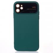 Силиконовый чехол CAMERA PROTECTION для iPhone 11 темно-зеленый