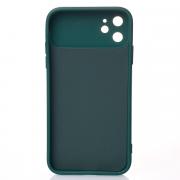 Силиконовый чехол CAMERA PROTECTION для iPhone 11 темно-зеленый