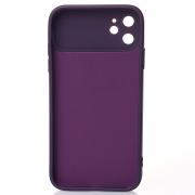 Силиконовый чехол CAMERA PROTECTION для iPhone 11 фиолетовый