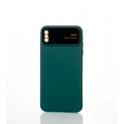 Силиконовый чехол CAMERA PROTECTION для iPhone XS Max темно-зеленый
