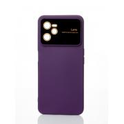 Силиконовый чехол CAMERA PROTECTION для Realme C35 фиолетовый