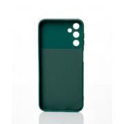Силиконовый чехол CAMERA PROTECTION для Samsung A14 темно-зеленый