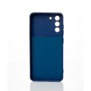 Силиконовый чехол CAMERA PROTECTION для Samsung S21 FE темно-синий