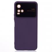 Силиконовый чехол CAMERA PROTECTION для Vivo Y21 фиолетовый