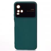 Силиконовый чехол CAMERA PROTECTION для Vivo Y21 темно-зеленый
