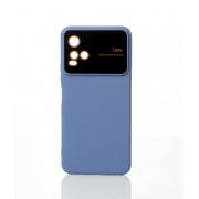 Силиконовый чехол CAMERA PROTECTION для Vivo Y33s серо-синий