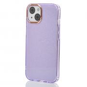 Силиконовый чехол DARK GLITTER для iPhone 14 фиолетовый