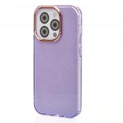 Силиконовый чехол DARK GLITTER для iPhone 15 Pro фиолетовый