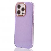 Силиконовый чехол DARK GLITTER для iPhone 16 Pro фиолетовый