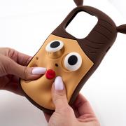 Силиконовый чехол FACE CASE для iPhone 14 girl