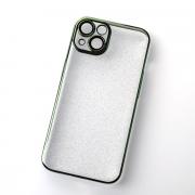 Пластиковый чехол GLITTER для iPhone 13 зеленый