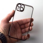 Пластиковый чехол GLITTER для iPhone 14 черный