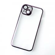 Пластиковый чехол GLITTER для iPhone 14 фиолетовый