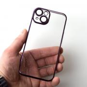 Пластиковый чехол GLITTER для iPhone 14 фиолетовый