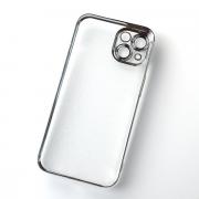 Пластиковый чехол GLITTER для iPhone 14 серебряный