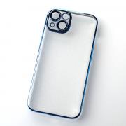 Пластиковый чехол GLITTER для iPhone 15 синий