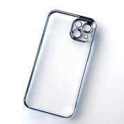 Пластиковый чехол GLITTER для iPhone 15 синий