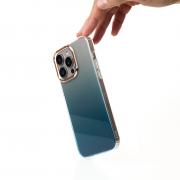 Силиконовый чехол GRADIENT для iPhone 13 Pro Max синий