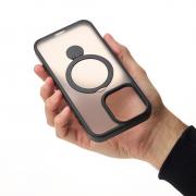 Силиконовый чехол MagSafe 360 для iPhone 11 черный