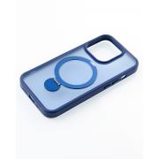 Силиконовый чехол MagSafe 360 для iPhone 11 темно-синий