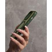 Силиконовый чехол MagSafe 360 для iPhone 11 темно-зеленый