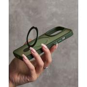 Силиконовый чехол MagSafe 360 для iPhone 11 темно-зеленый