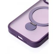 Силиконовый чехол MagSafe 360 для iPhone 14 темно-фиолетовый