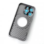 Металлический чехол MagSafe AROMA PERFORATED METAL для iPhone 15 Pro Max серый