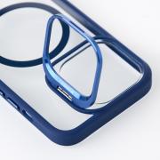 Силиконовый чехол MagSafe CAMERA GLASS PROTECTION для iPhone 15 Pro Max темно-синий