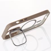 Силиконовый чехол MagSafe CAMERA GLASS PROTECTION для iPhone 15 Pro Max серый