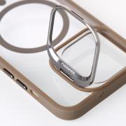Силиконовый чехол MagSafe CAMERA GLASS PROTECTION для iPhone 15 Pro Max серый