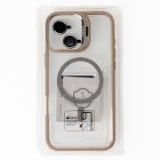 Силиконовый чехол MagSafe CAMERA GLASS PROTECTION для iPhone 16 Plus серый