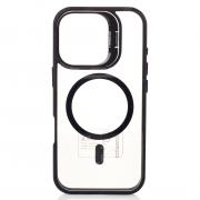 Силиконовый чехол MagSafe CAMERA GLASS PROTECTION для iPhone 16 Pro Max черный