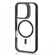 Силиконовый чехол MagSafe CAMERA GLASS PROTECTION для iPhone 16 Pro Max черный