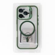 Силиконовый чехол MagSafe CAMERA GLASS PROTECTION для iPhone 16 Pro Max темно-зеленый