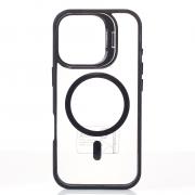 Силиконовый чехол MagSafe CAMERA GLASS PROTECTION для iPhone 16 черный
