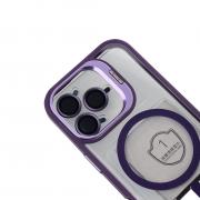 Силиконовый чехол MagSafe CAMERA GLASS PROTECTION для iPhone 16 Pro Max темно-фиолетовый