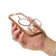 Силиконовый чехол MagSafe CAMERA GLASS PROTECTION для iPhone 16 Pro Max бронзовый