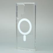 Силиконовый чехол CLEAR с поддержкой MagSafe для Samsung S22 Ultra Прозрачный