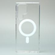 Силиконовый чехол CLEAR с поддержкой MagSafe для Samsung S22 Ultra Прозрачный