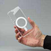 Силиконовый чехол CLEAR с поддержкой MagSafe для Samsung S22 Прозрачный