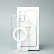 Силиконовый чехол MagSafe CLEAR для Samsung S23 прозрачный
