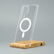 Силиконовый чехол MagSafe CLEAR для Samsung S23 Ultra Прозрачный