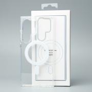 Силиконовый чехол MagSafe CLEAR для Samsung S24 Ultra прозрачный