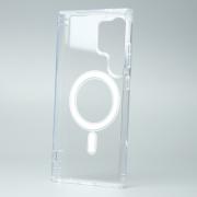 Силиконовый чехол MagSafe CLEAR для Samsung S24 Ultra прозрачный