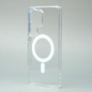 Силиконовый чехол CLEAR с поддержкой MagSafe для Samsung S25 Ultra Прозрачный