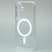 Силиконовый чехол MagSafe CLEAR для Samsung S25 Прозрачный
