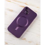 Силиконовый чехол MagSafe COLORS 2 + Camers Protection для iPhone 14 фиолетовый